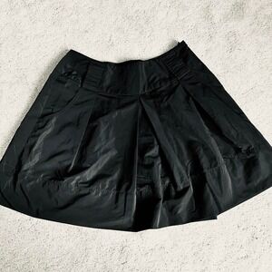 Black mini skirt‎ BIZZ w/beltloops EUC pleated